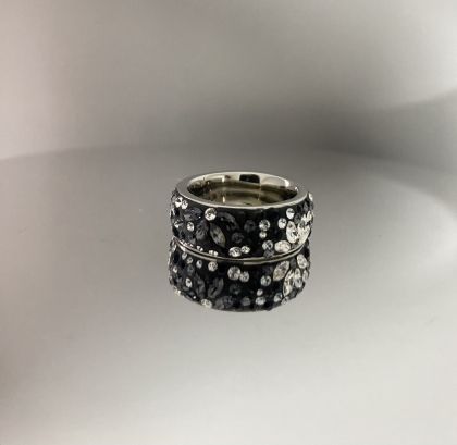 Пръстен от бижутерска стомана с кристали Swarovski - 4004