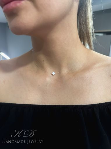 ✨ Фино колие на корда с детелинка от седеф в стил Van Cleef ✨