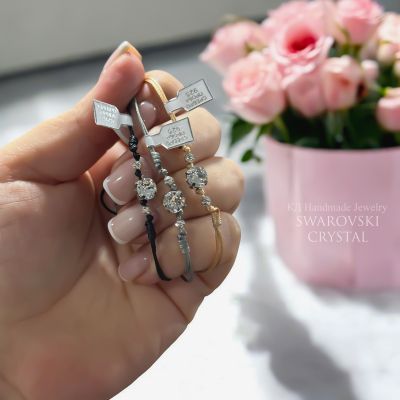 Сребърна гривна с кристал Swarovski 